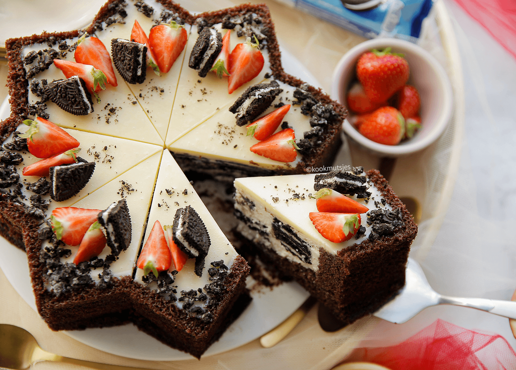 Chocolade oreo taart