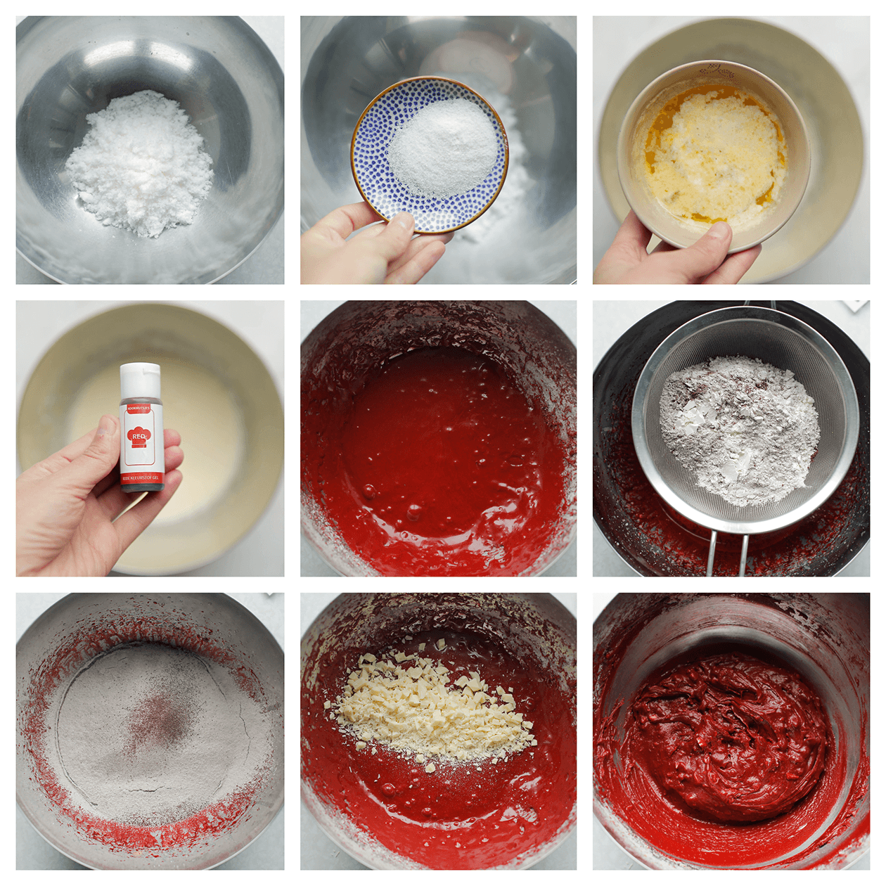 Red velvet browniebeslag maken