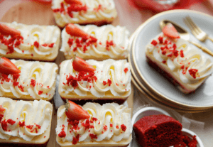 Red velvet cheesecake brownies Kookmutsjes