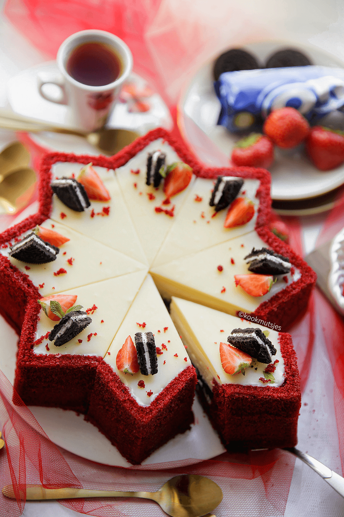 Red velvet oreo ster Kookmutsjes