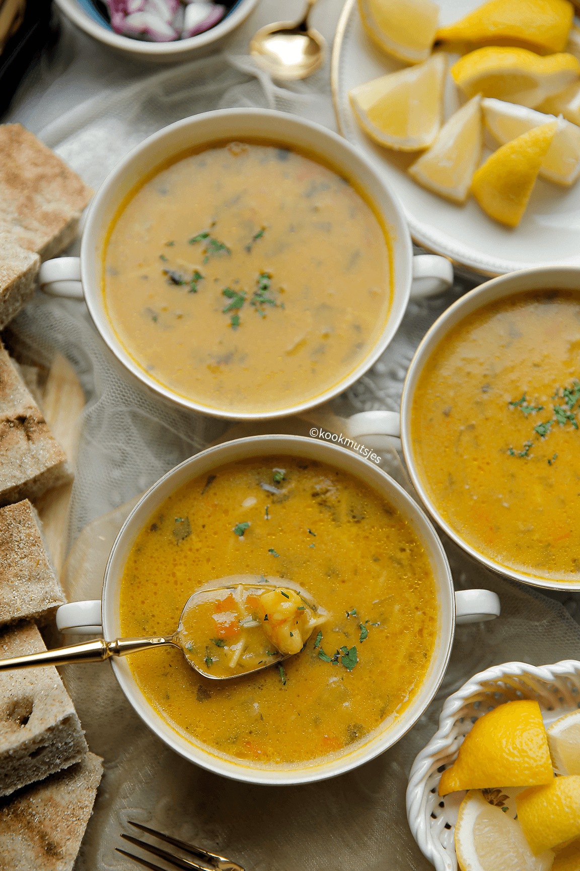 Vissoep met zoete aardappel eindresultaat