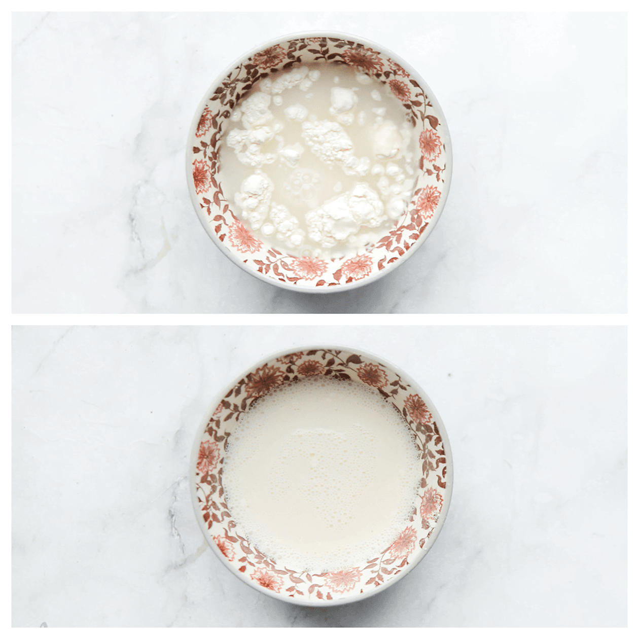 Bloem mengen met water tot een gladde massa