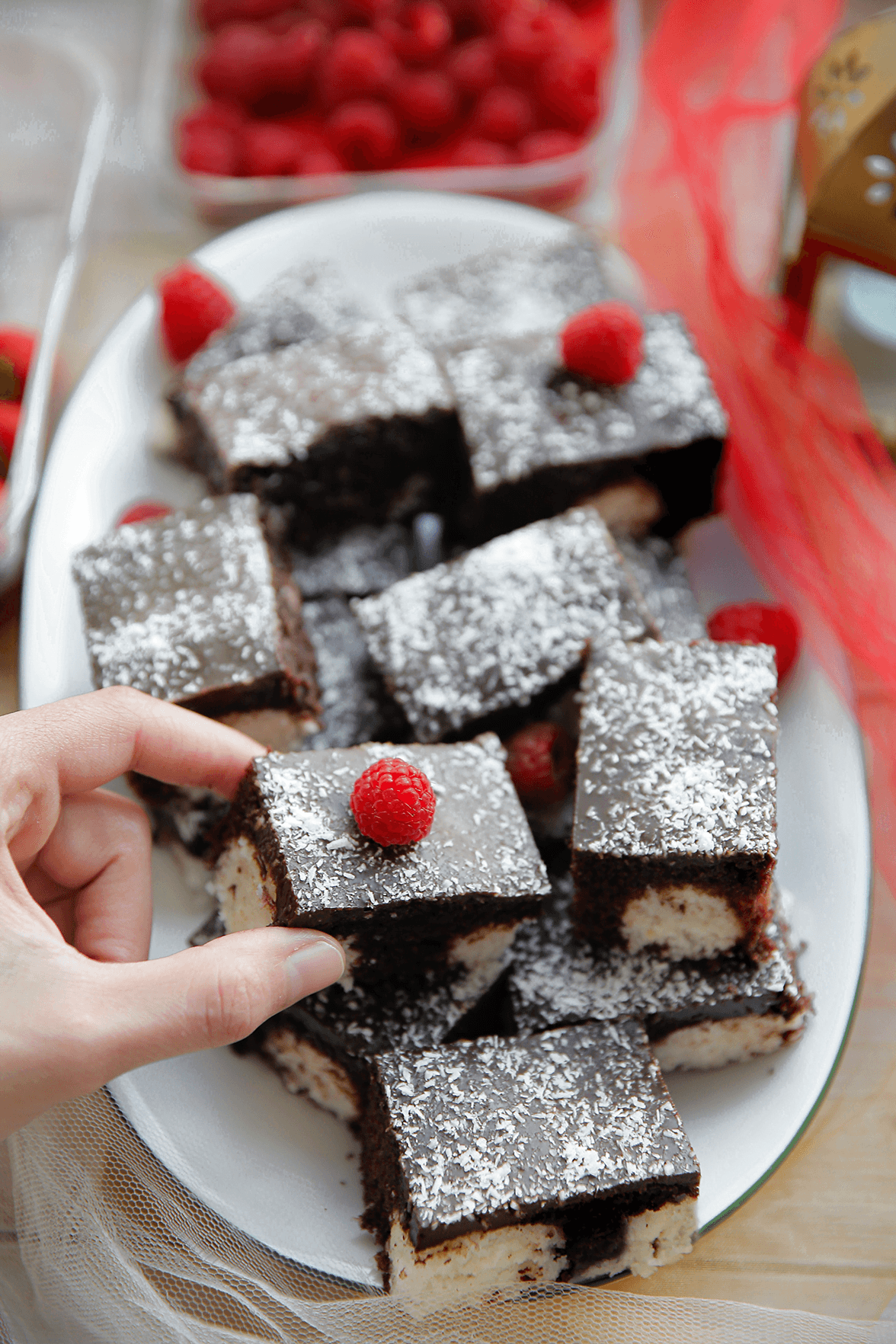 Chocolade kokoscake eindresultaat