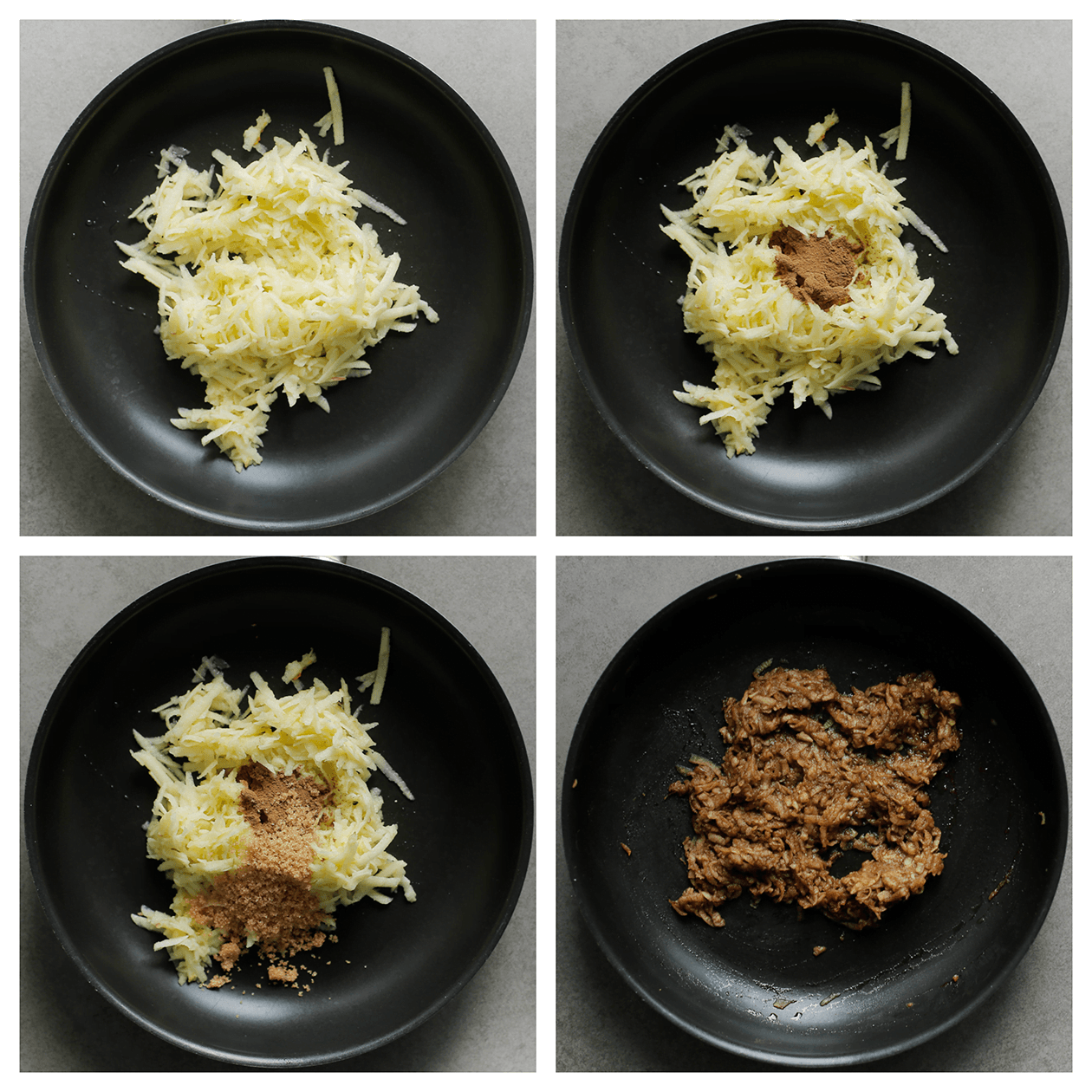 Geraspte appel zacht bakken