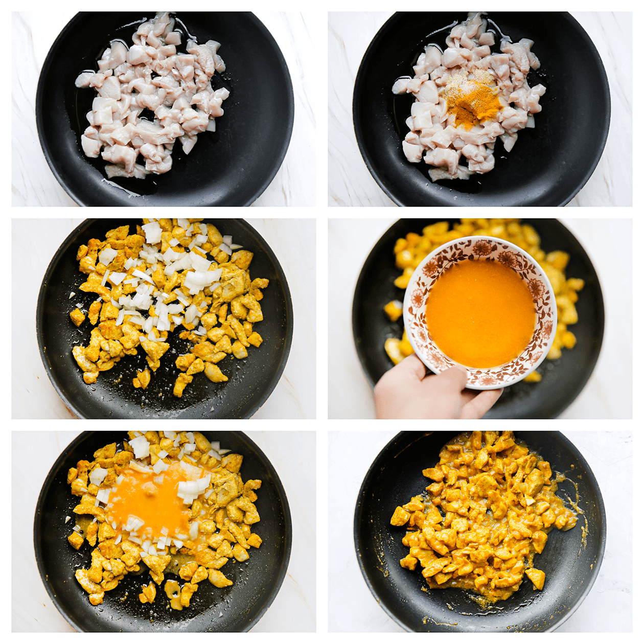 Kip bakken met het zoete aardappelmengsel tot een geheel