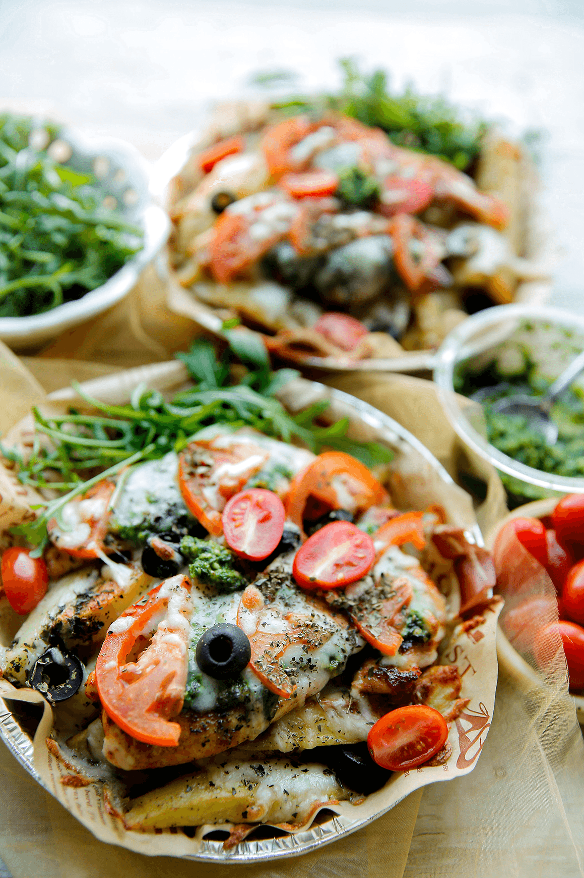 Kip met pesto en aardappels eindresultaat