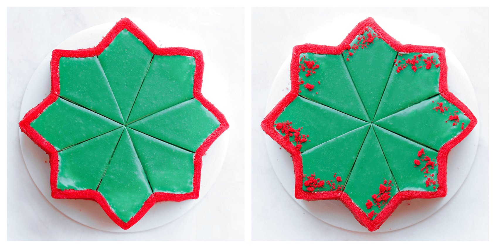 Marokkaanse taart aansijden en garneren