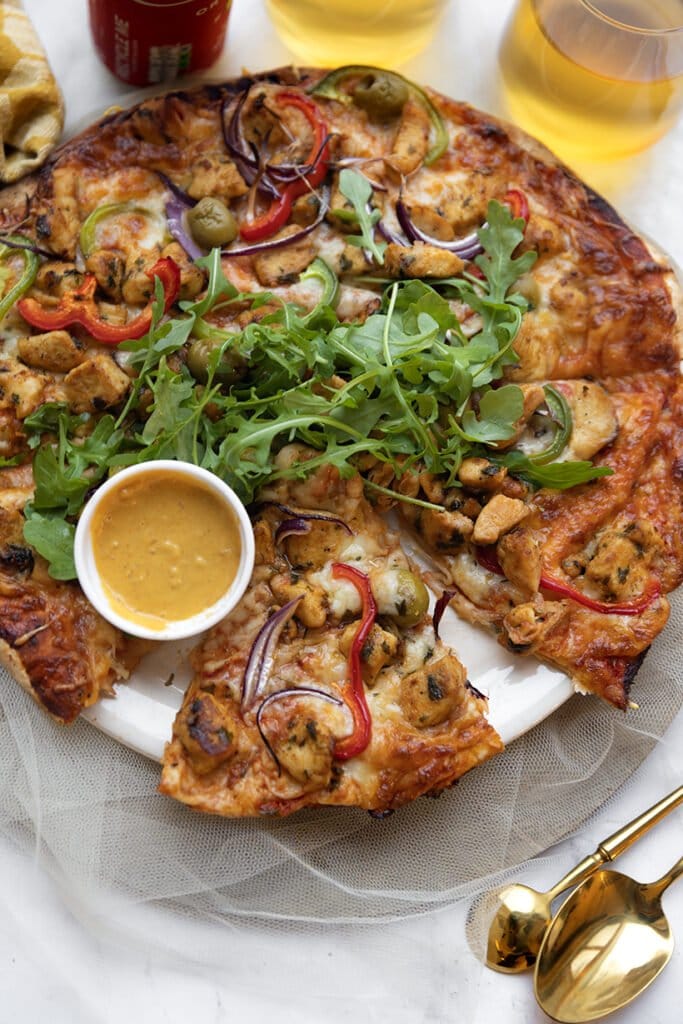 Pizza wrap kip eindresultaat