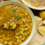 Vissoep met orzo Kookmutsjes