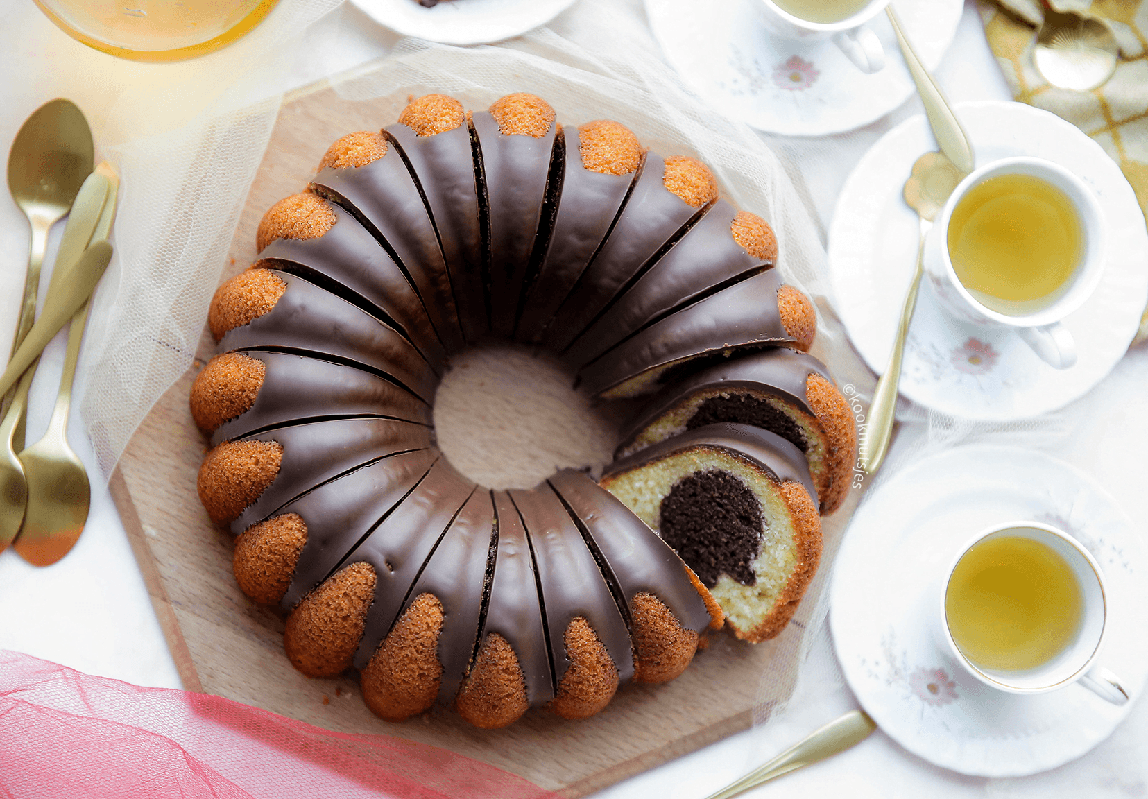 Bananen-chocoladecake