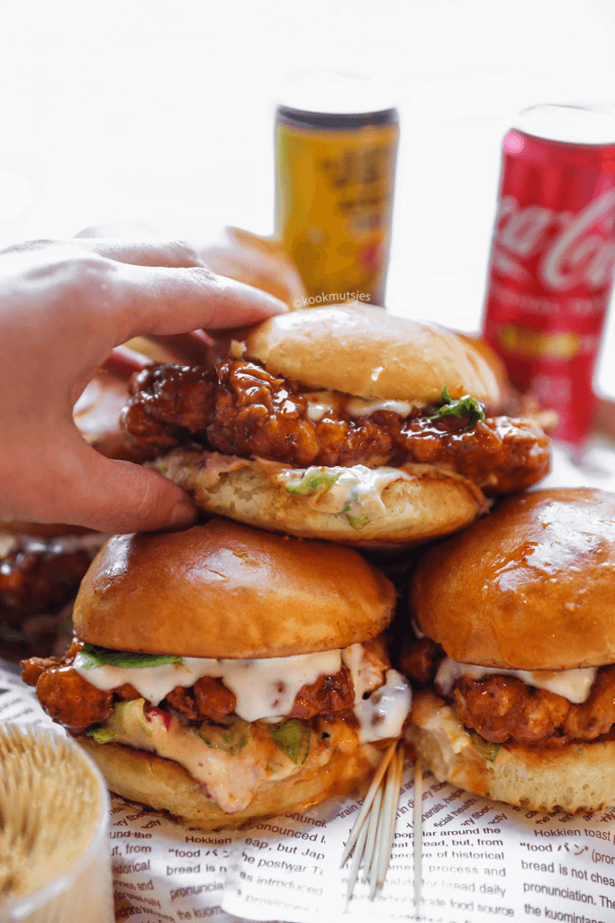 Crispy sticky kipburger