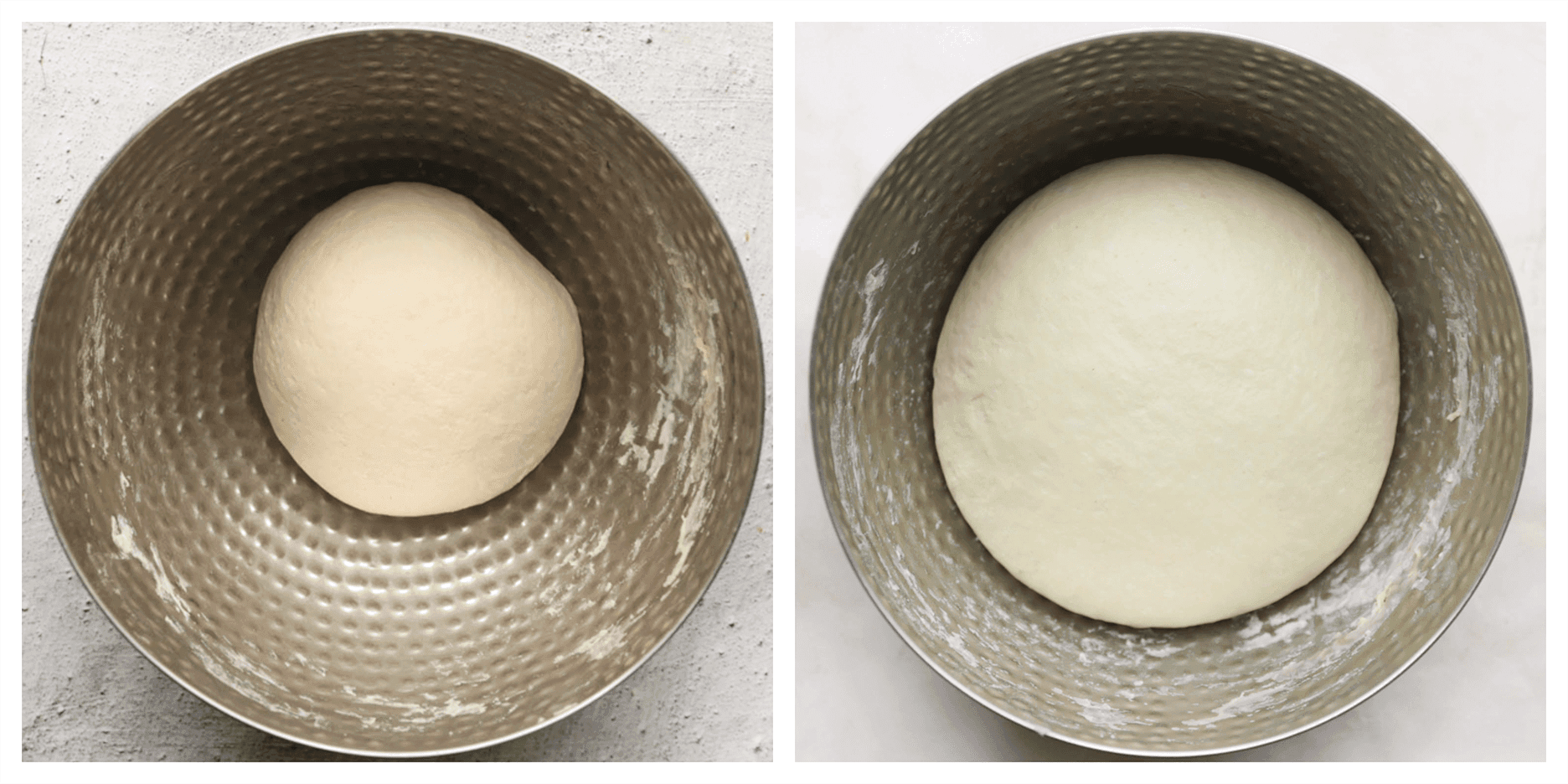 Deeg laten rijzen tot deze in omvang is verdubbeld