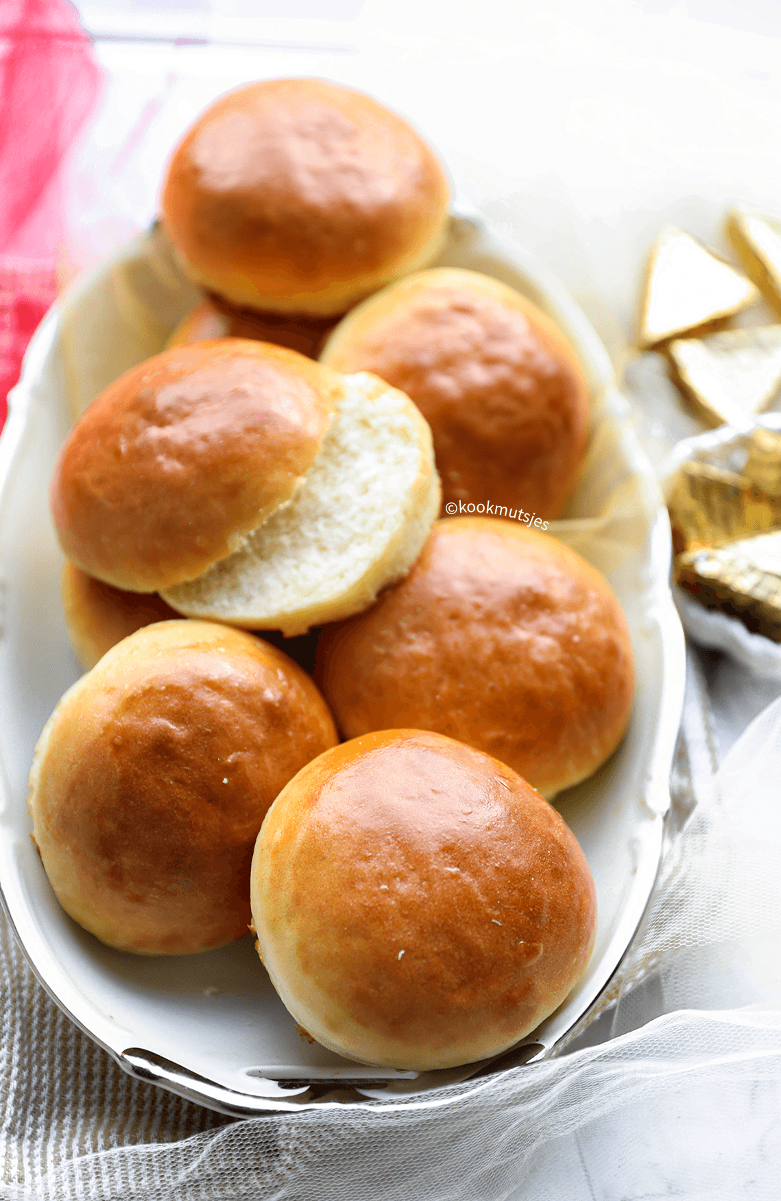 Hamburgerbroodjes eindresultaat Kookmutsjes