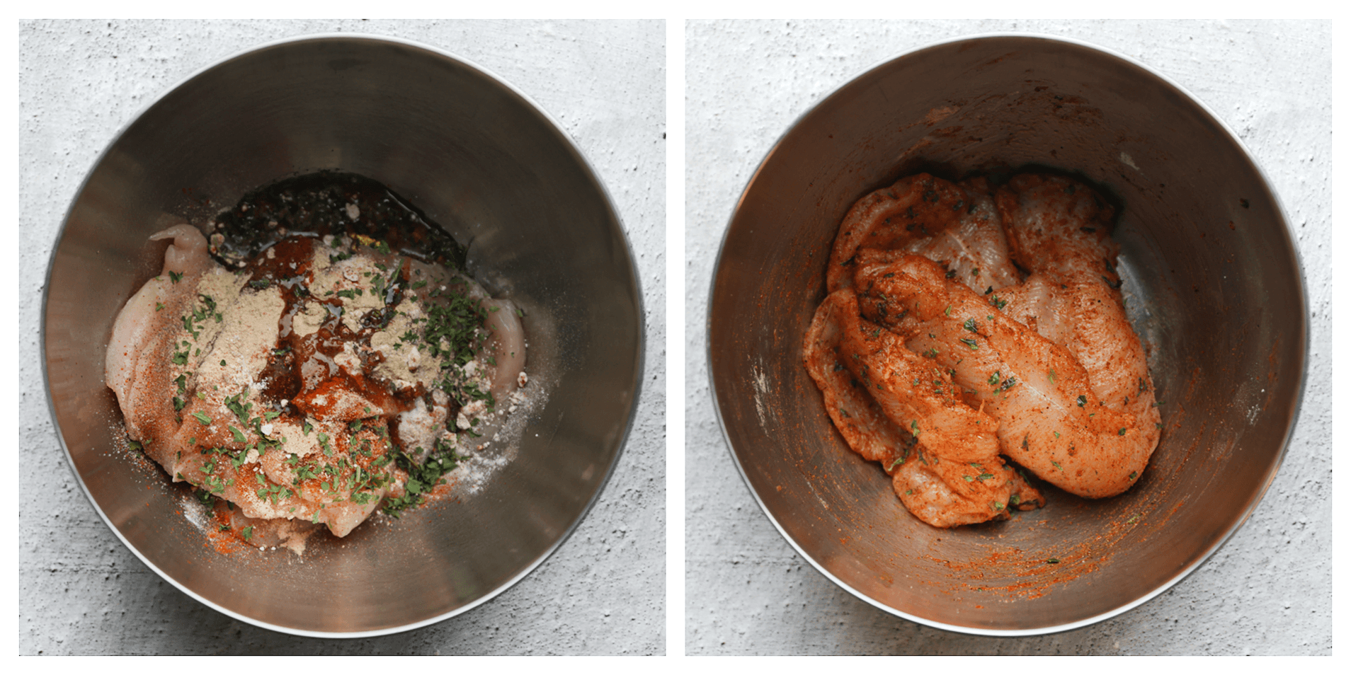 Kipfilet mengen met verse kruiden