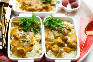 Mac and cheese kip curry Kookmutsjes