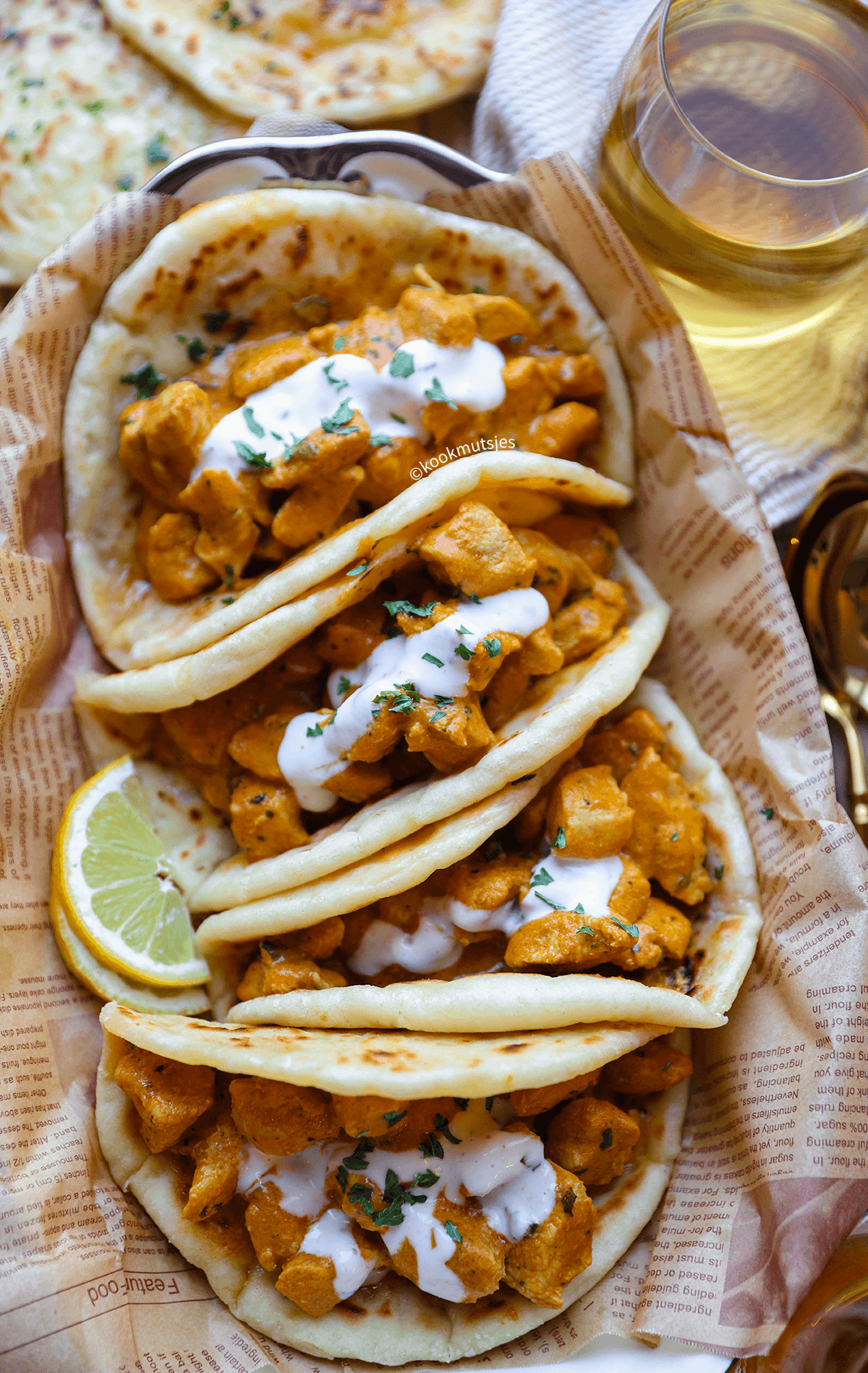 Naan met kip eindresultaat Kookmutsjes