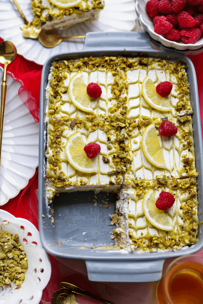 Pistache dessert eindresultaat Kookmutsjes