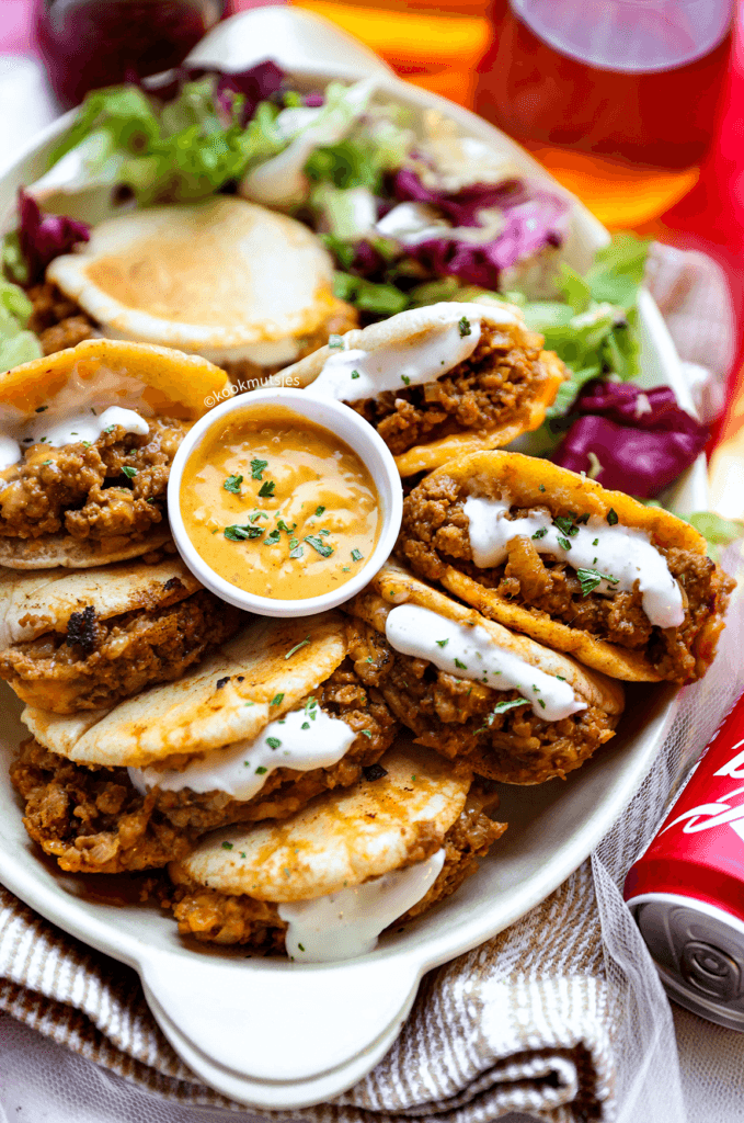 Pita broodjes met gehaktvulling eindresultaat