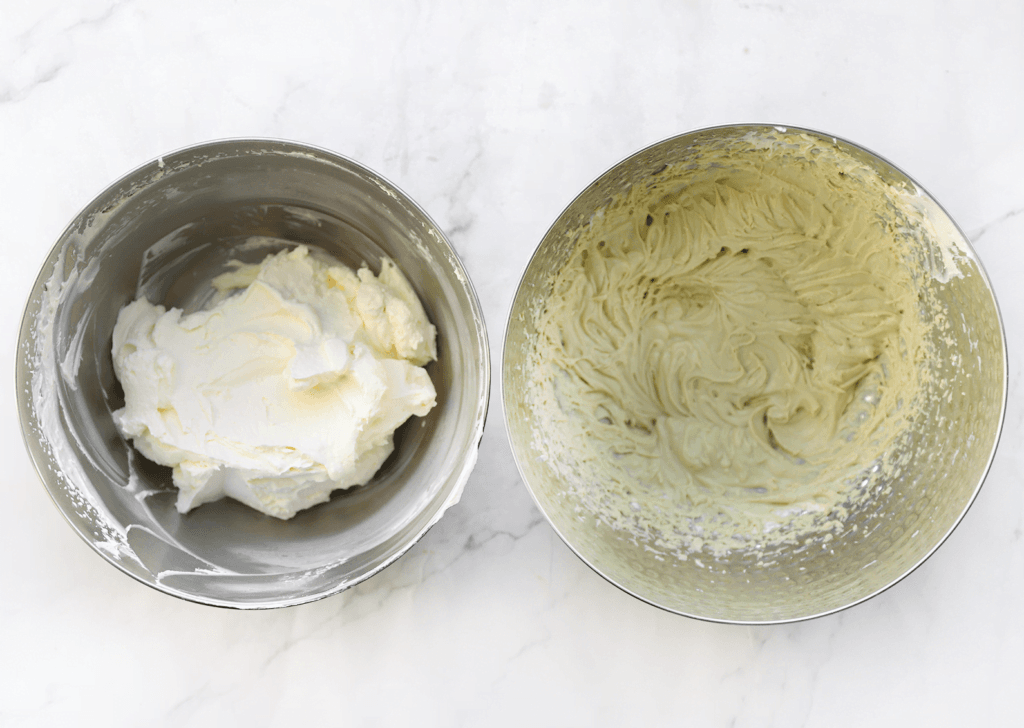 Zet de room en pistache-room even apart.