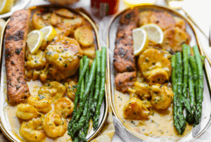 Garnalen met zalm Kookmutsjes