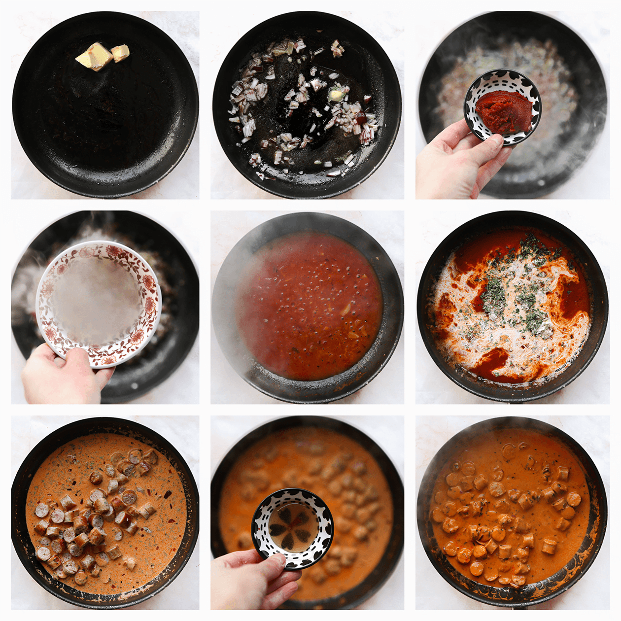 Merguez koken in saus