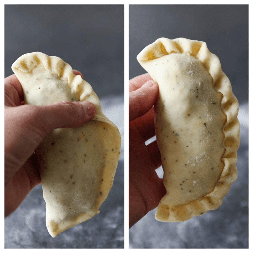 Maak er een leuk patroon in door de randen naar binnen te vouwen.