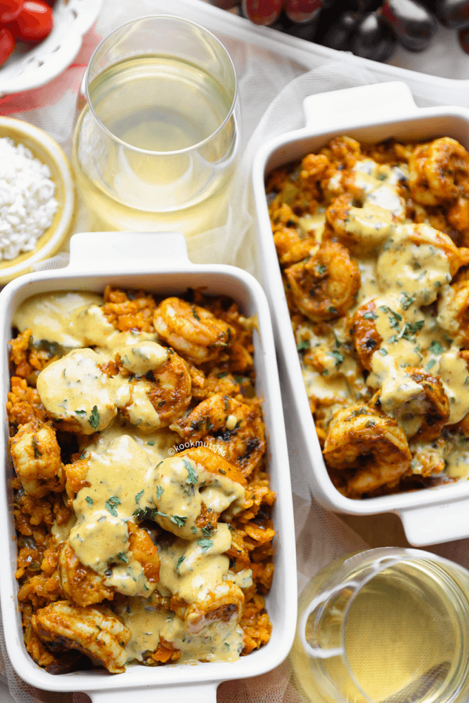 Rijst met garnalen eindresultaat Kookmutsjes