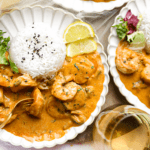 Rode curry met garnalen Kookmutsjes