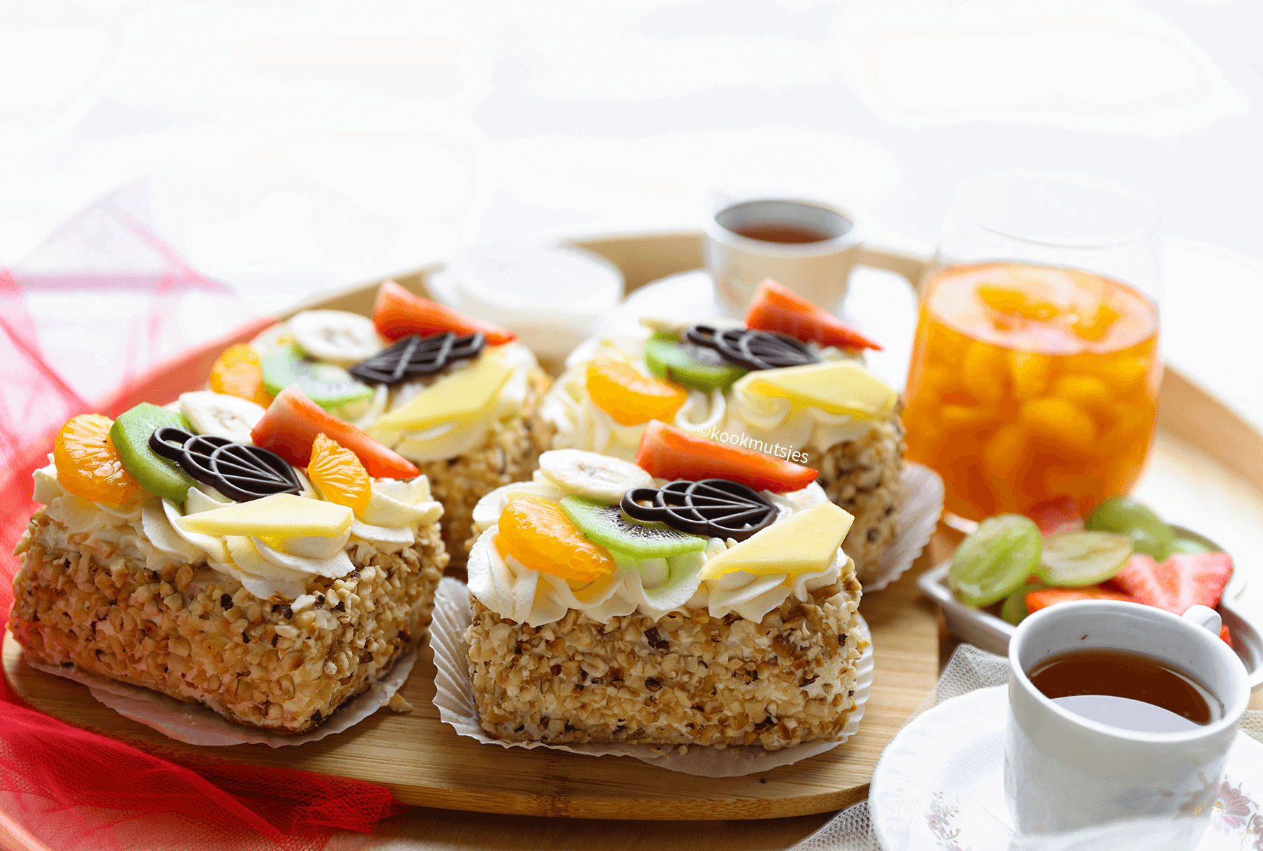 No bake slagroomgebakjes