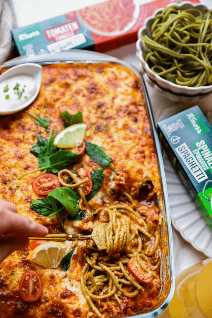 Spaghetti Knorr spinazie Kookmutsjes