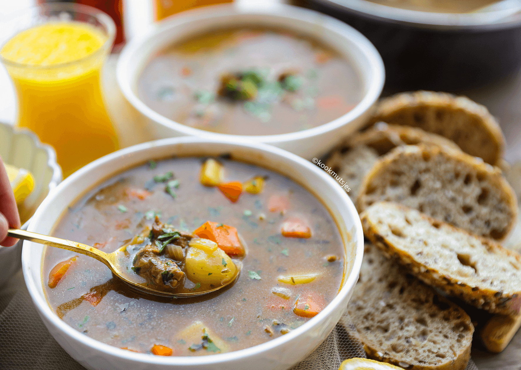 Vleessoep Kookmutsjes