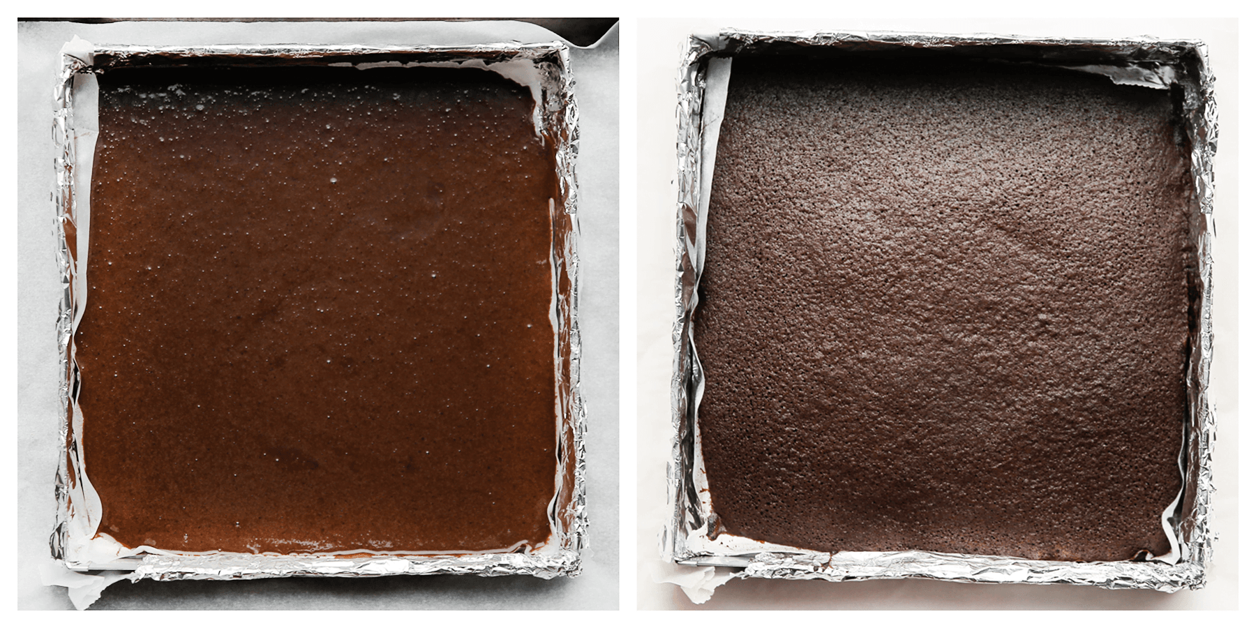 Chocoladebeslag in bakvorm en gaar bakken in de oven