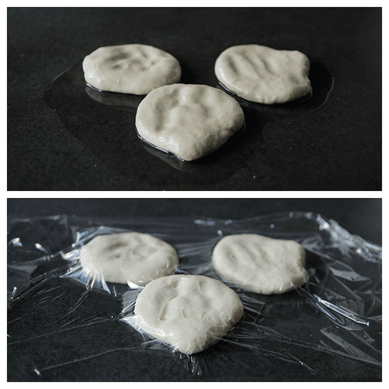 Deeg bedekken met huishoudfolie