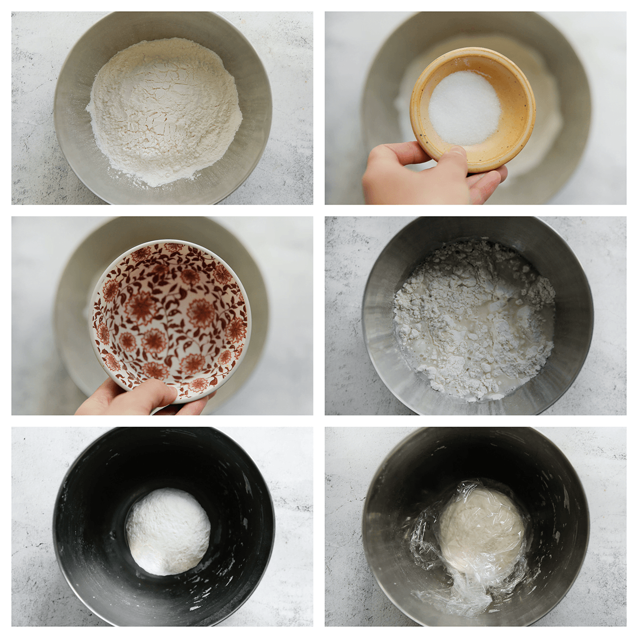 Deeg kneden tot een geheel