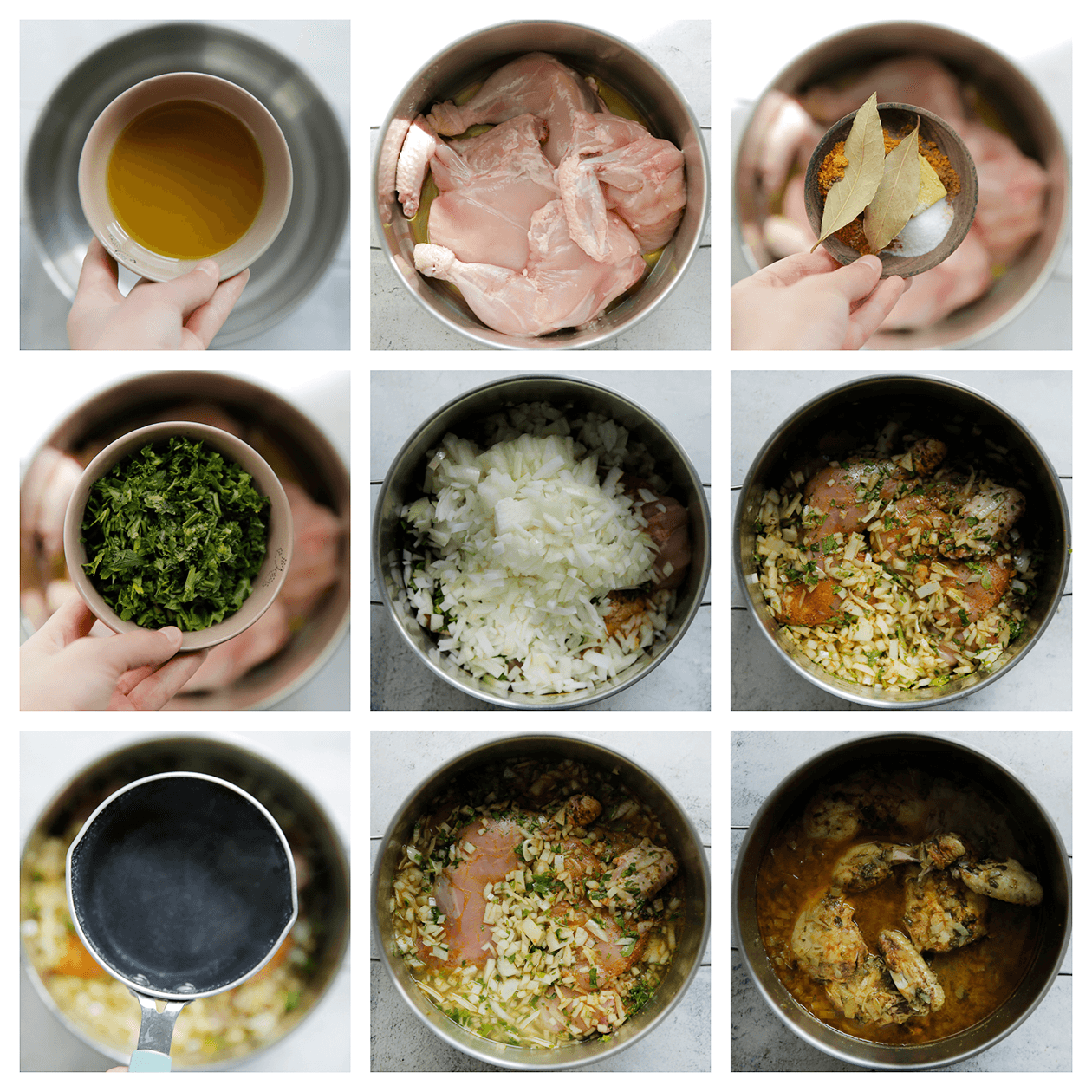 Kip gaar koken met groenten en verse kruiden