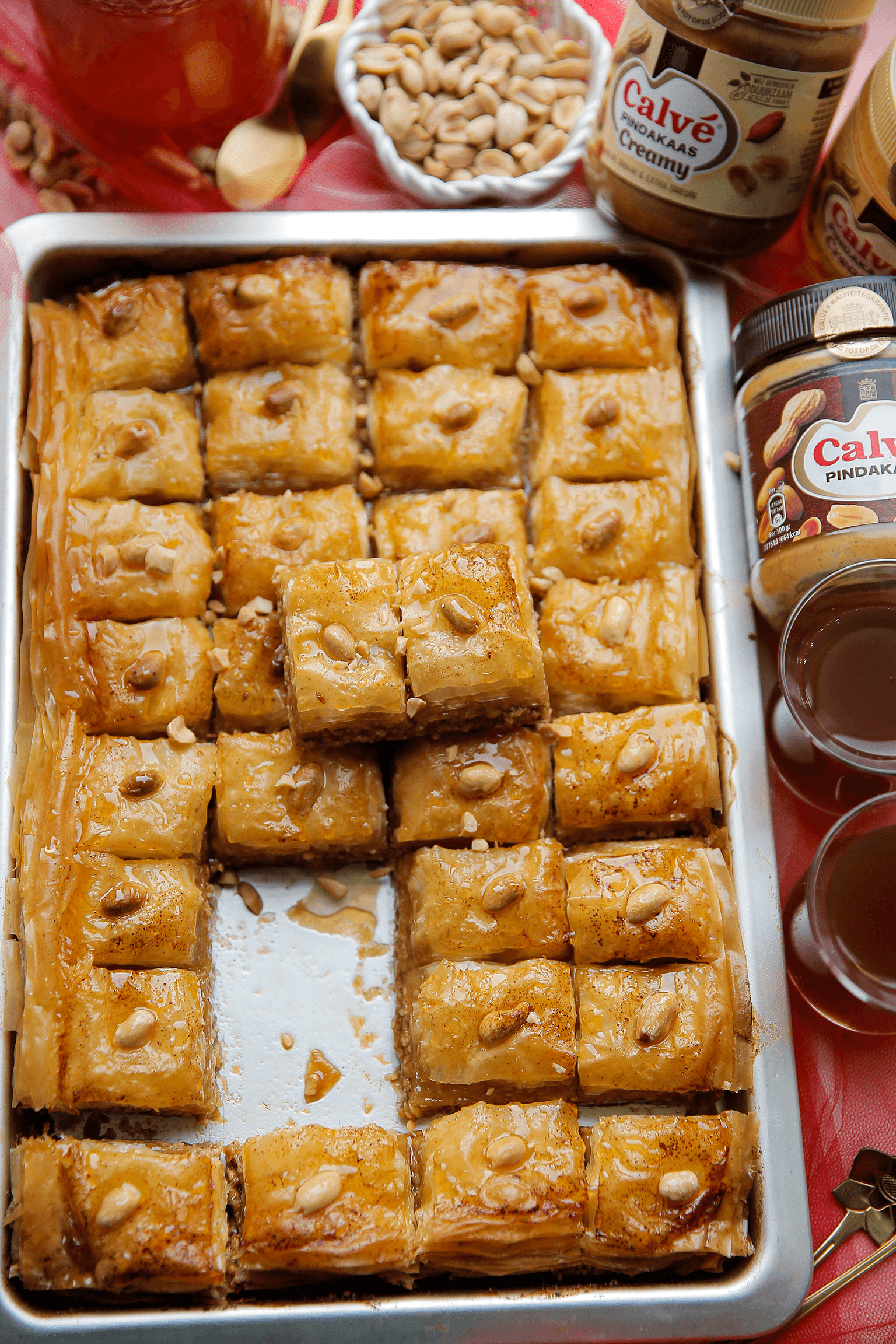 Pinda baklava met Pindakaas