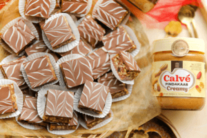 Pinda marmerkoek Kookmutsjes