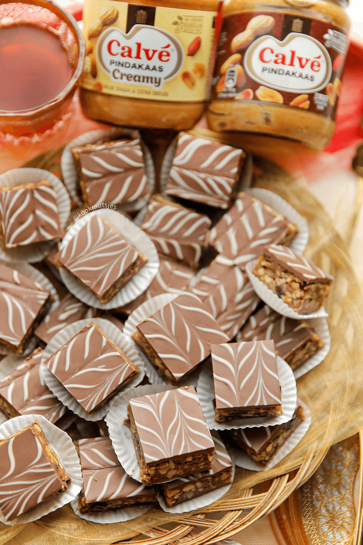 Pinda marmerkoek eindresultaat Kookmutsjes