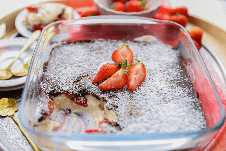 Creamy aardbeien dessert