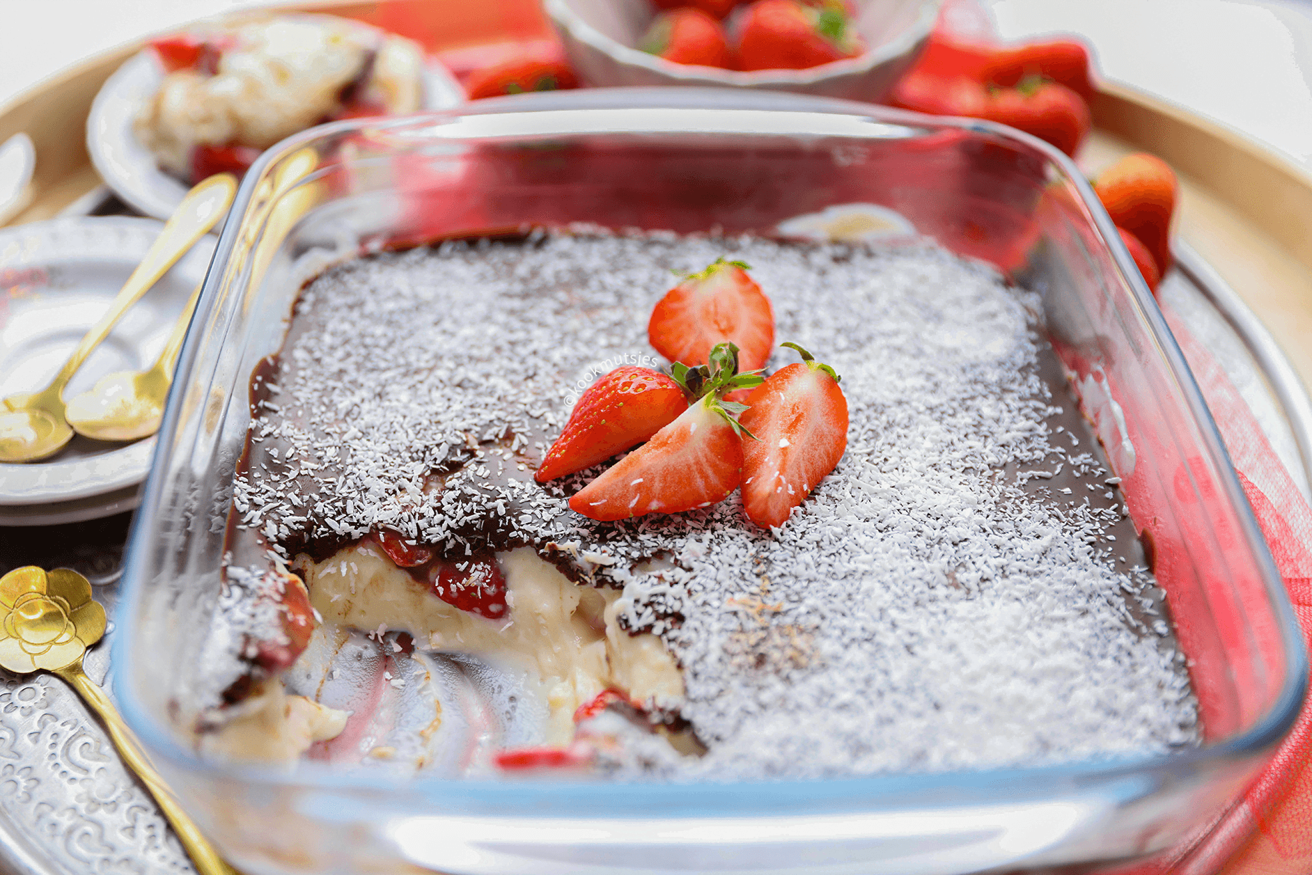 Aardbei dessert Kookmutsjes