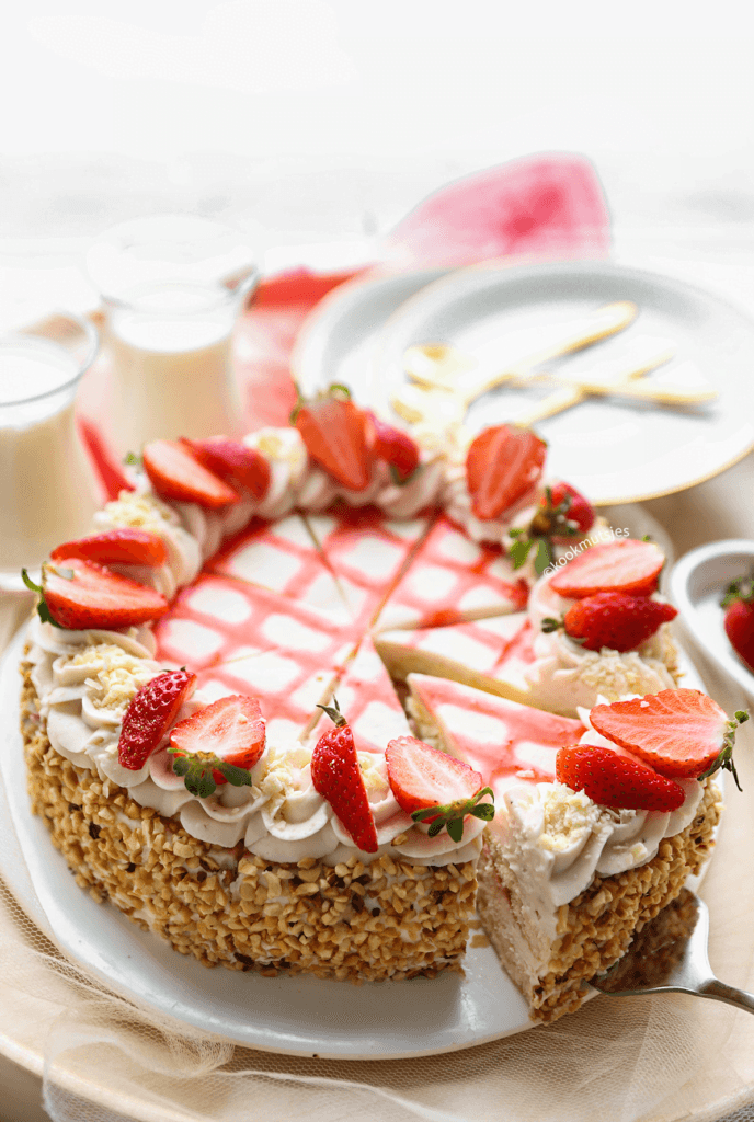 Aardbeientaart eindresultaat Kookmutsjes