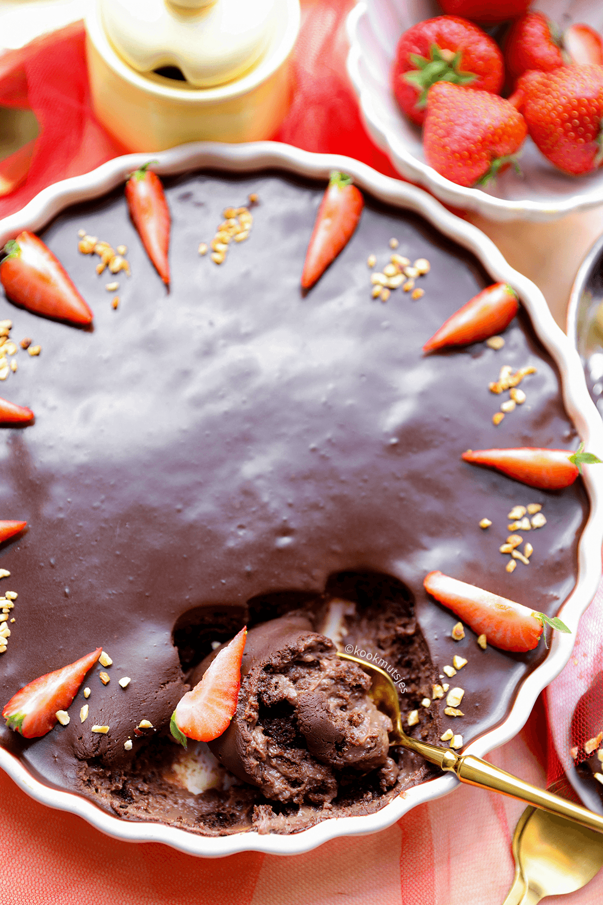 Chocolade dessert in schaal eindresultaat Kookmutsjes