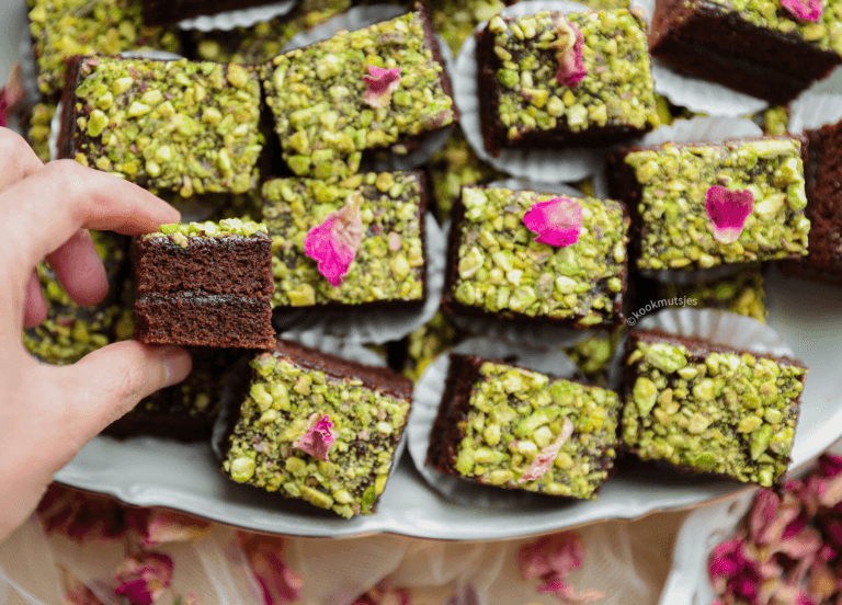 Chocolade pistache cakejes