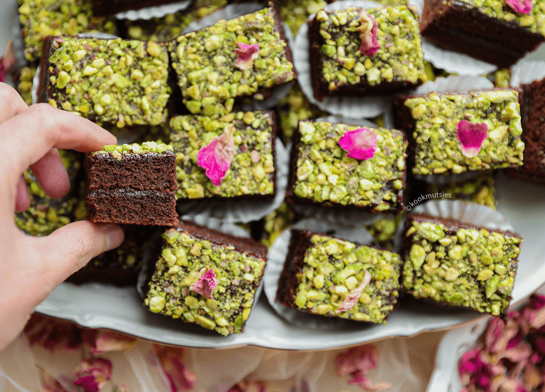 Chocoladecake met pistache Kookmutsjes