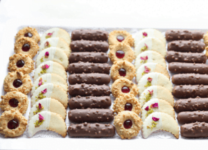 Drie koekjes, een deeg