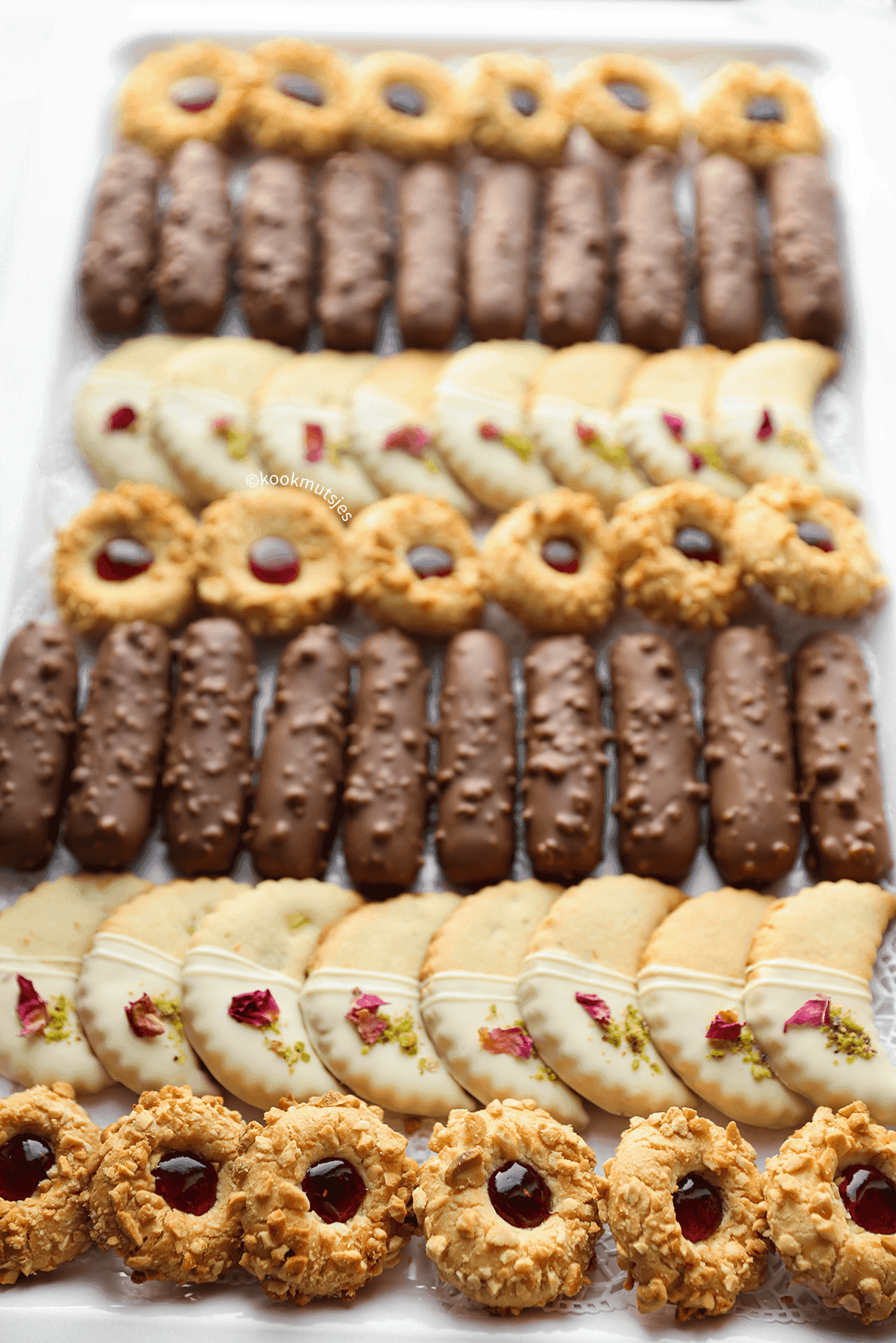 Drie koekjes, een deeg eindresultaat Kookmutsjes