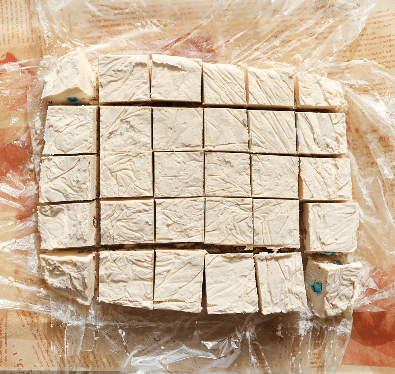 Ijs in blokjes snijden