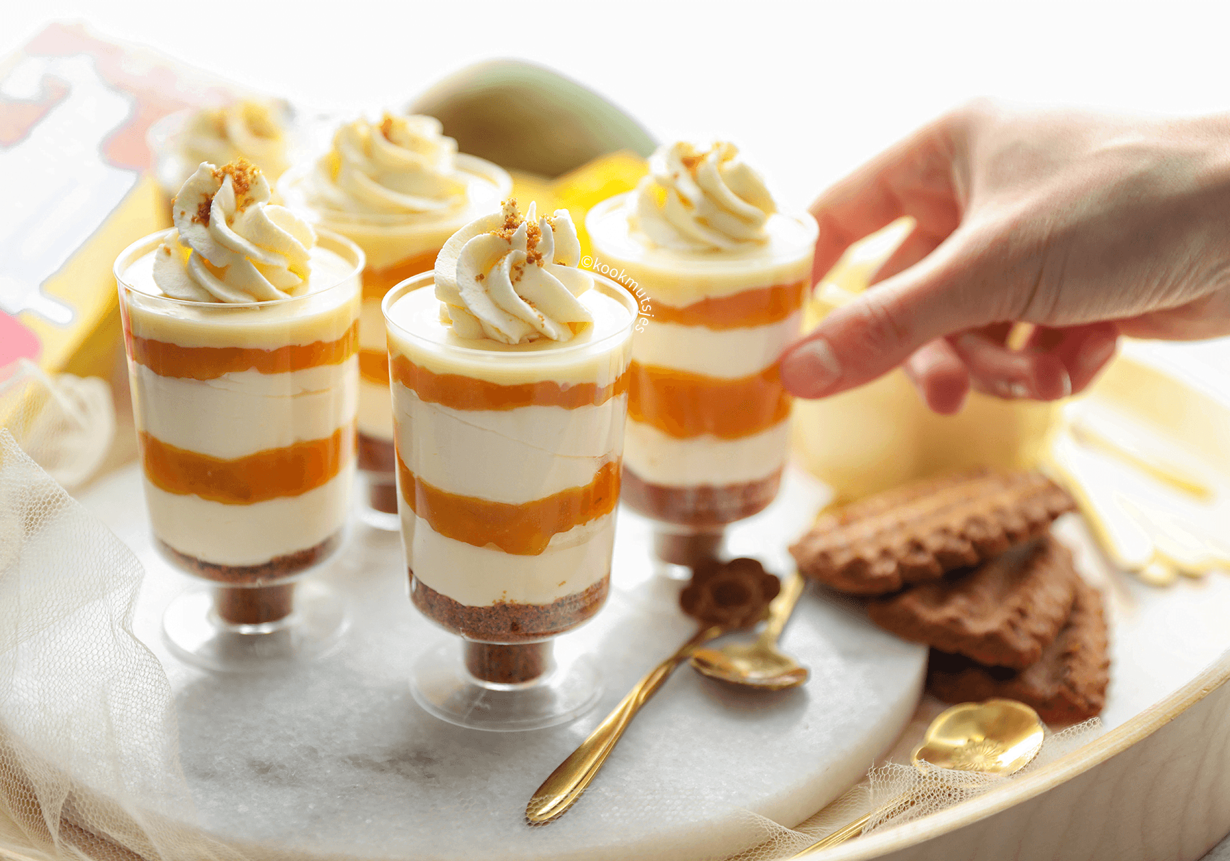 Mango toetje in glas