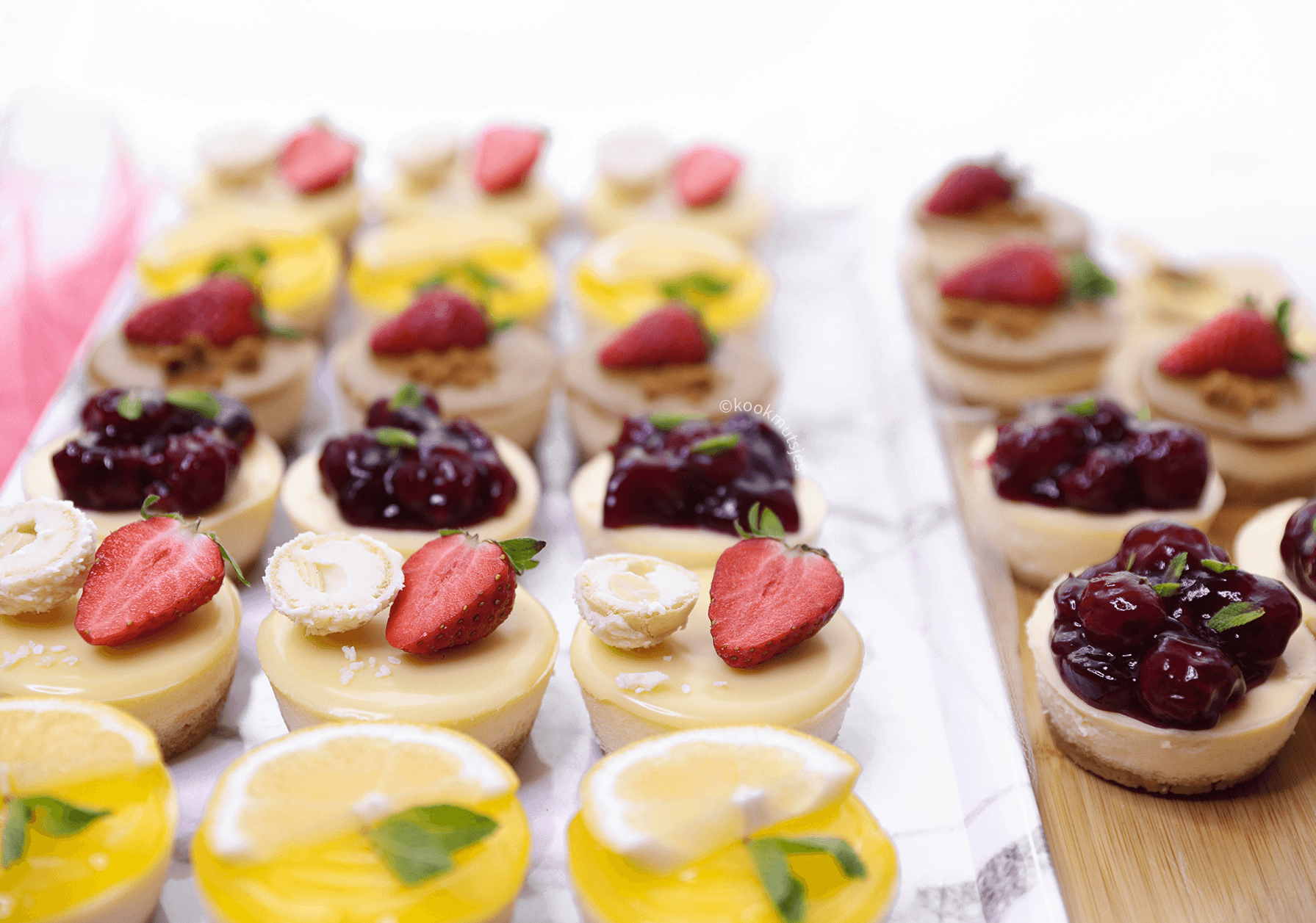 Mini cheesecakes Kookmutsjes
