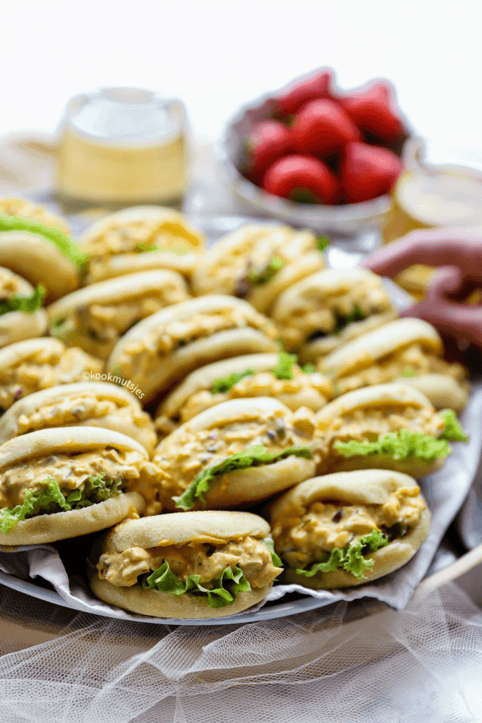 Mini thasnift met eiersalade eindresultaat Kookmutsjes